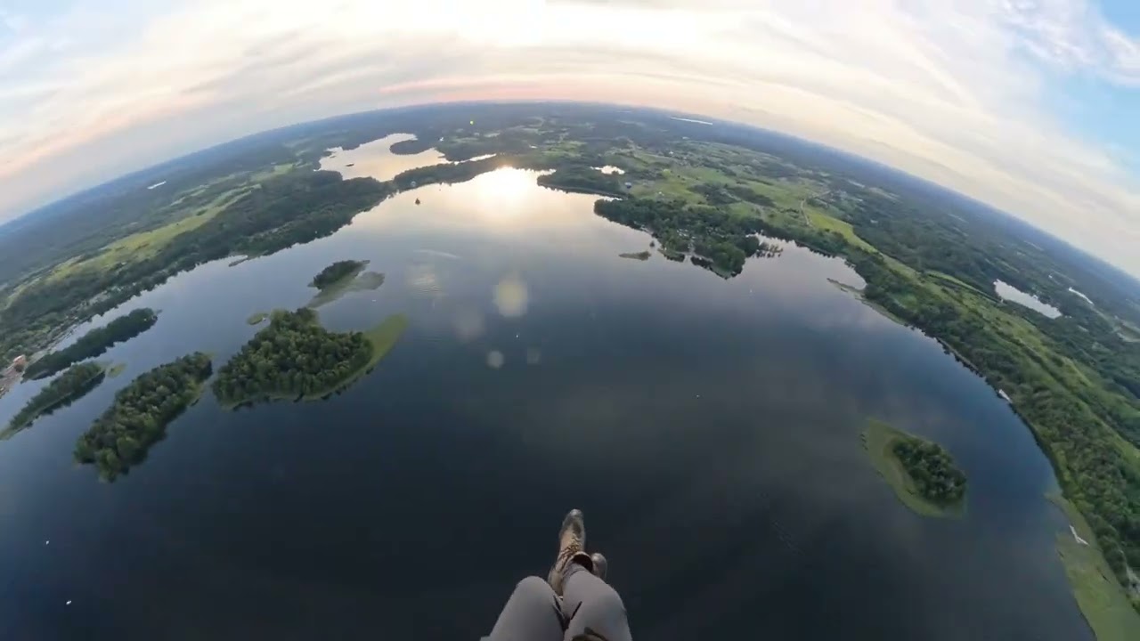 Powered Paragliding - 2025- 07-08 Catching hot air balloons on the way to Trakai