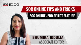 SCC Online - Pro Select Feature