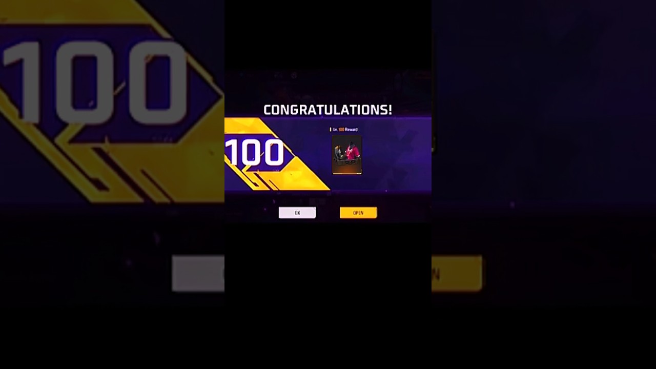Lo que garena nos da al llegar al nivel 100 en freefire final épico 😱