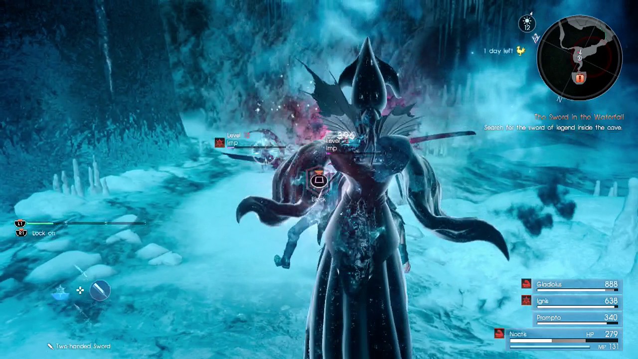 Final Fantasy 15 Mind Flayer Fight Before Sword in Cave - YouTube