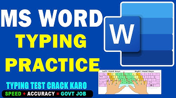 MS Word Typing Practice  || MS Word Typing Practice English #typingspeed #typing