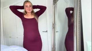 9 months pregnant try on dress haul! Annabelle Marie