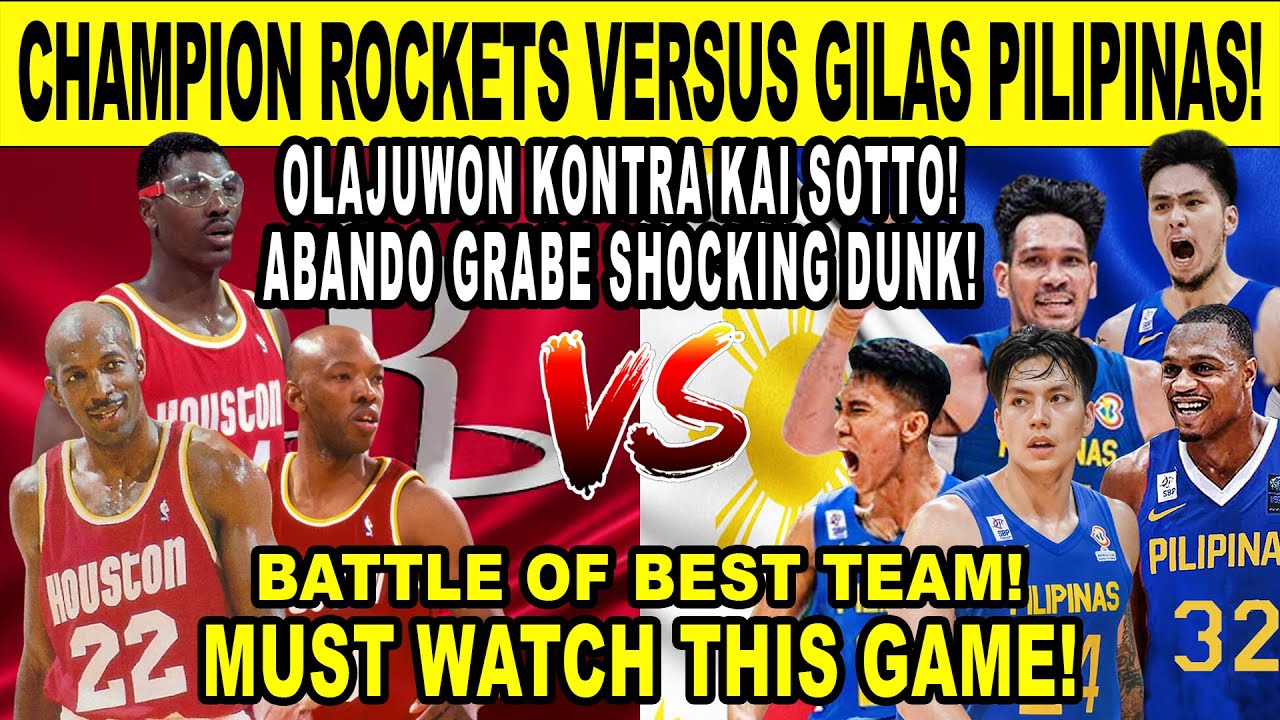GILAS PILIPINAS vs CHAMPION ROCKETS! Abando Shocking Posterized Dunk at ...