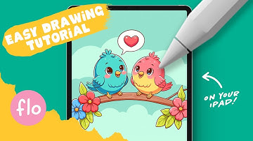 You Can Draw This Cute Love Birds Couple in Procreate for Valentine