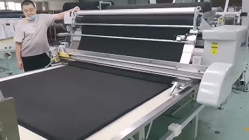 Richpeace Automatic Spreading Machine for automotive interior industry running in customer factory