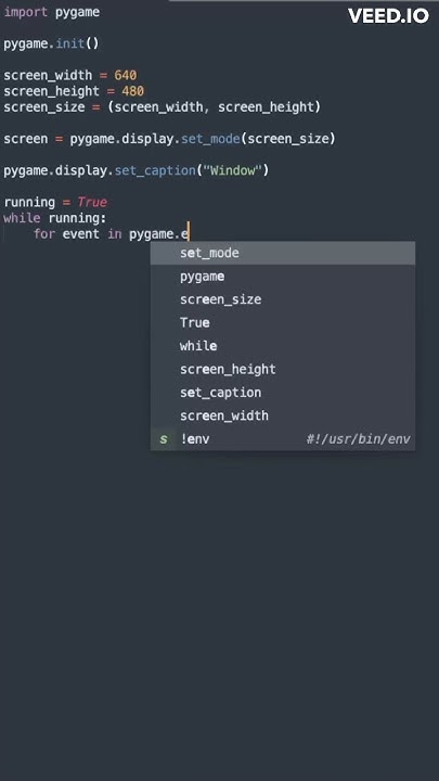 Pygame Window in 45 Seconds: Easy Python Code for Game Development # ...