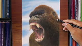 Painting Kong in Movie Godzilla x Kong: The New Empire (2024)｜ X-Painting｜Colored Pencil