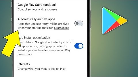 Automatically Archive Apps Kya Hai || Automatically Archive Apps | Play Store