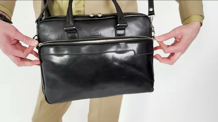 Black Leather Briefcase Laptop Bag - Orlando | Time Resistance Official Video