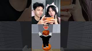 My girlfriend catched by Mr heads and she upset 😢 #roblox #robloxedit