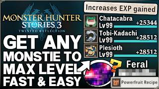 Monster Hunter Stories 3 - How to Get to Max Level FAST - Make ANY Monstie OP Easy - Best XP Guide! screenshot 2