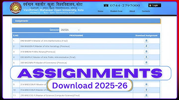 vmou assignment kaise download kare 2025 | vmou assignment front page | VMOU BOARD NEWS