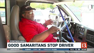 Bystanders stop alleged hit and run driver