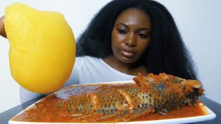 Cook and Eat With Me tilapia fish pepper soup with starch fufu