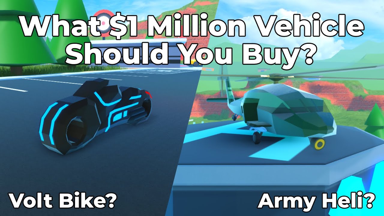 What is the BEST MILLION Dollar Vehicle Roblox Jailbreak? Which is Best