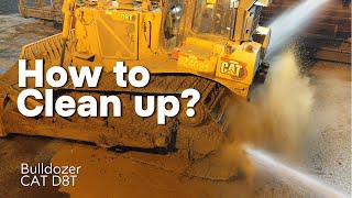 How to Quickly Wash CAT D8T Bulldozer Heavy Equipment