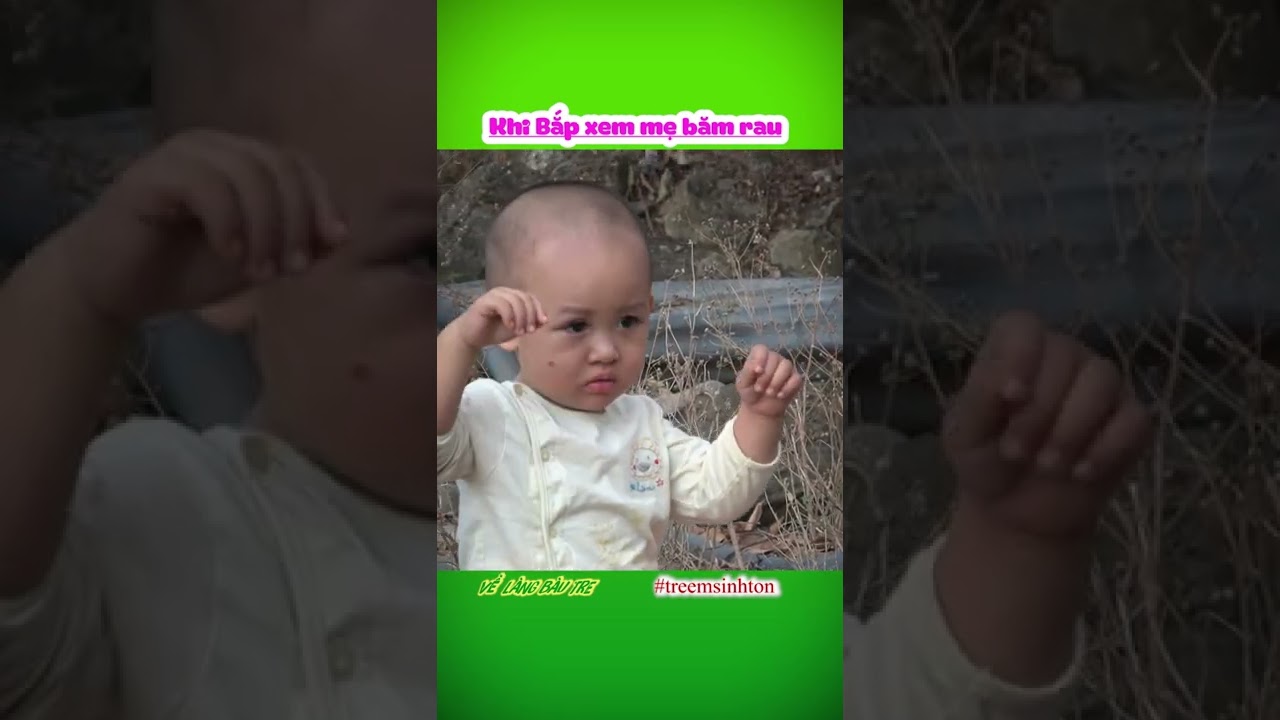 Khi Bắp xem mẹ băm rau #short - youtube