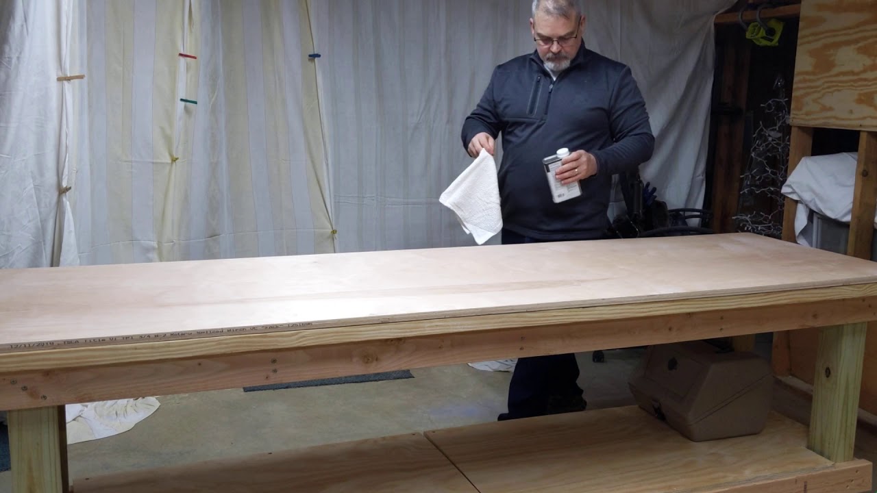 Timelapse applying Danish Oil to my workbench top YouTube