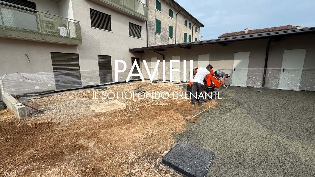 Pavifil: sottofondo in calcestruzzo drenante perfetto per una pavimentazione drenante in Pavidrena