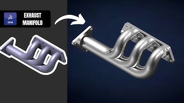 Exhaust Manifold in Catia V5 - 3D Modelling Timelapse