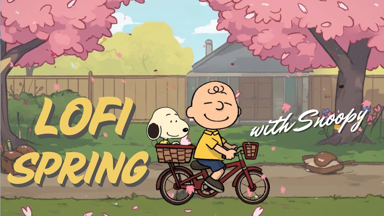Let's Ride Charlie 𝗣𝗹𝗮𝘆𝗹𝗶𝘀𝘁 🌸 Let's ride a bike with Charlie Brown & Snoopy | Lofi Spring ...