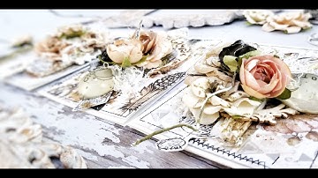 Mixed Media Cards -  AB Studio  - Tutorial By Sharon Ziv