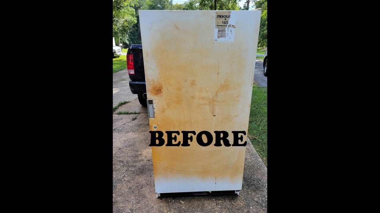 Painting a rusty freezer ~ We saved over $1000 with this diy!! - YouTube