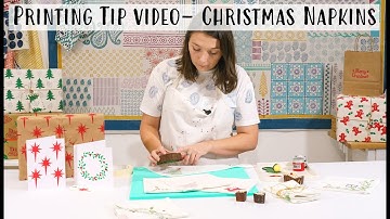 Printing Christmas Napkins - Printing Tip Video - - Indian Printing Blocks - The Arty Crafty Place