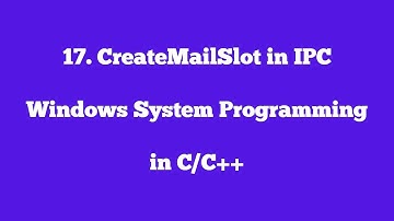17.CreateMailSlots in IPC - Windows System Programming in C/C++