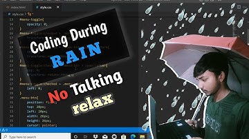 ASMR Programing - Coding Side Navbar - Enjoy Rain ( No Talking )
