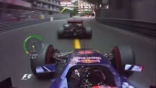 Kendrick Lamar causes Verstappen to crash (colorized)