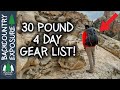 30 Pound Backpacking Gear Load Out - 4 Day Post Trip