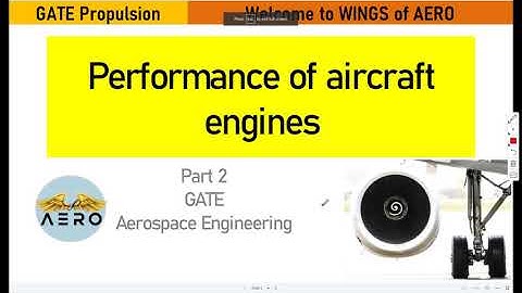 Performance of gas turbine engine || GATE Propulsion Topicwise