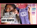 How to Monogram a Baby Romper on Melco EMT16X| Using Mighty Hoops| Monogram embroidery