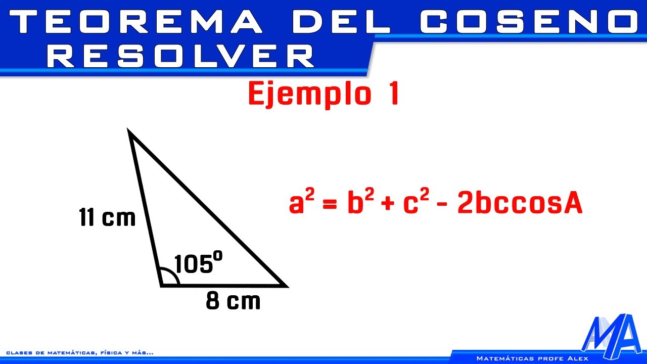 Teorema de Coseno | Resolver ejemplo 1