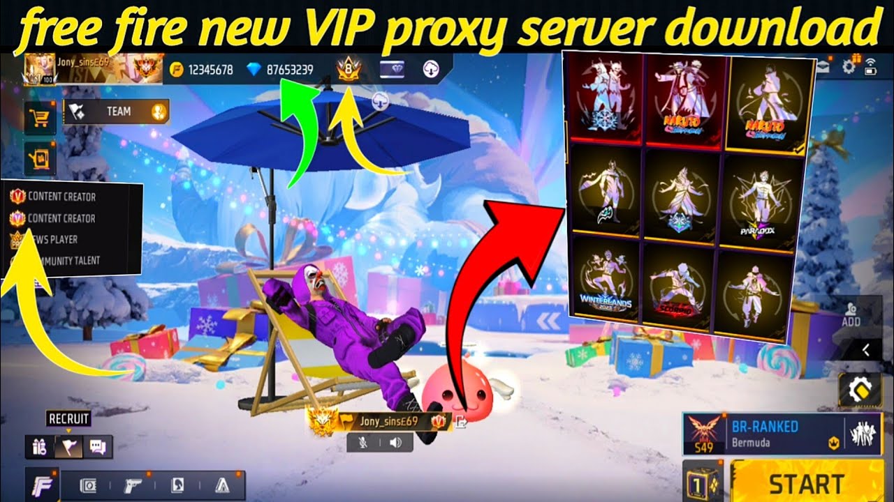 Free Fire New VIP Proxy Server 😱 | 100% Working | No Ban