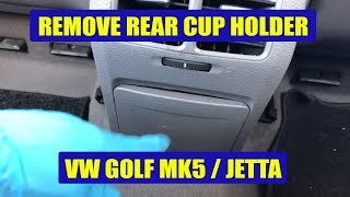 TUTORIAL: How to remove rear cup holder VW Golf Mk5, Rabbit, Jetta in 3 steps
