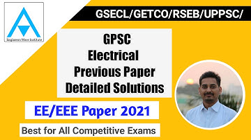 GPSC Oct 2021 EE Paper Solutions | Practice Set 96 | UPPSC | GETCO | RSEB| UPPSC | AE/JE | Amrit Sir