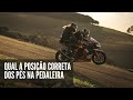 Qual a posição correta dos pés na pedaleira?