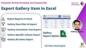 PowerApps Gallery Data Export With Filter