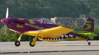 Lanyu Mini Electric RC P51 Maiden Flight Review