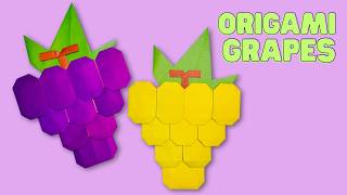 Information Origami Grapes | Easy Paper Fruit Tutorial Update