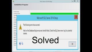 Wait on the Database Engine Recovery Handle Failed