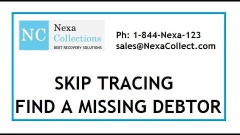 Skip Tracing - Find your missing debtor