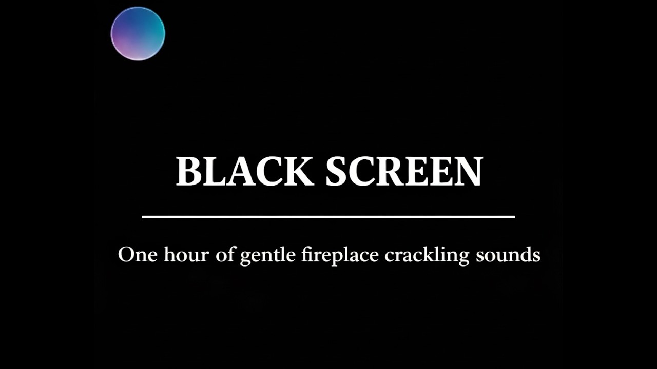 [NO ADS] ONE HOUR of GENTLE FIREPLACE CRACKLING to Sleep (BLACK SCREEN)
