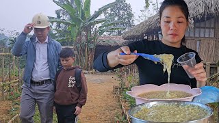 Jagung muda, kacang hijau dan gula dibuat menjadi semangkuk sup manis yang lezat. screenshot 2