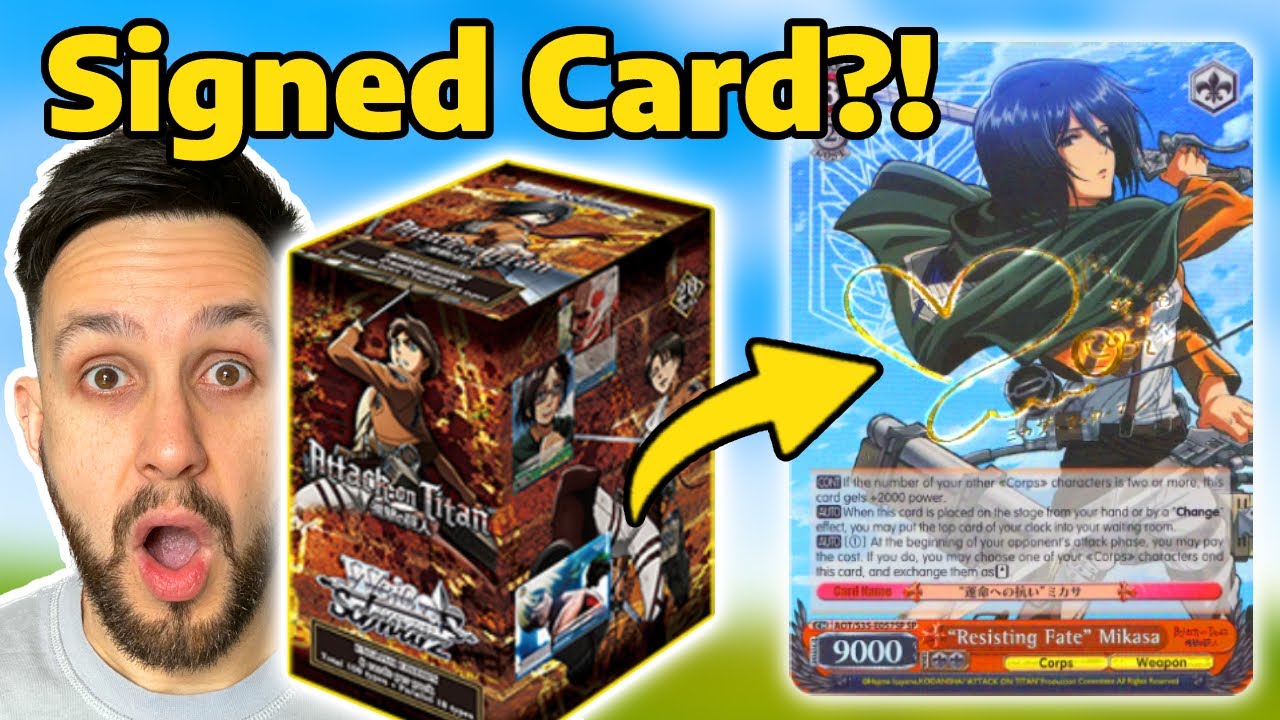 Opening An Attack On Titan Volume 1 Booster Box - Weiss