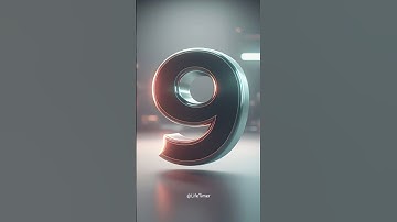 9 to 0 Simple 3D Numbers #countdown #timer #shorts
