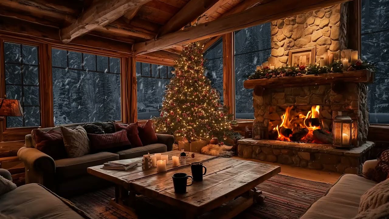 Silent winter piano ambience with cozy Christmas mood for relaxing sleep and quiet evenings