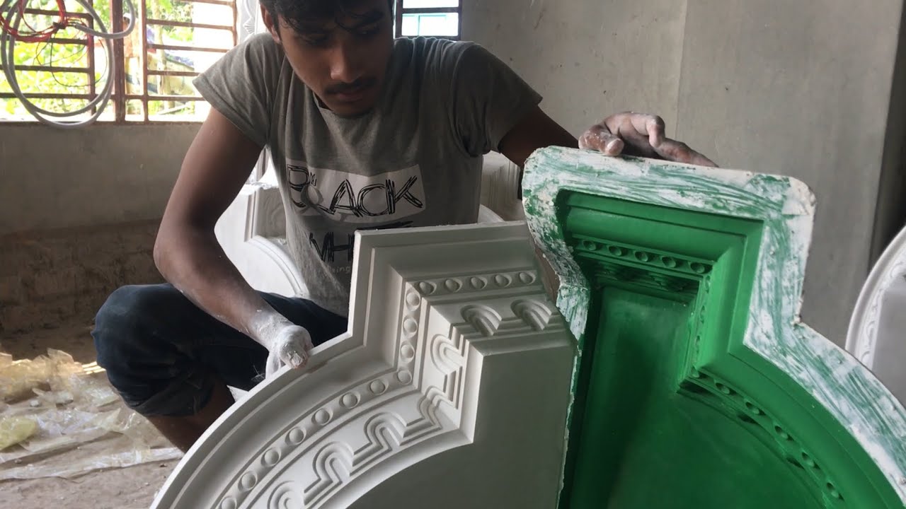 How to Cornice corner Making by 01750999477 Gypsum Plaster Powder ...